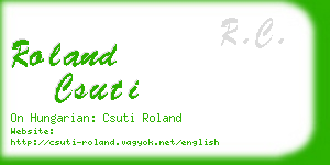 roland csuti business card